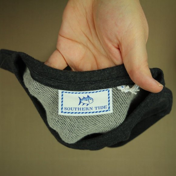 Southern Tide Gameday Upper Deck Sweatshirt Men's Size Small Heather Black NWT - Picture 5 of 11